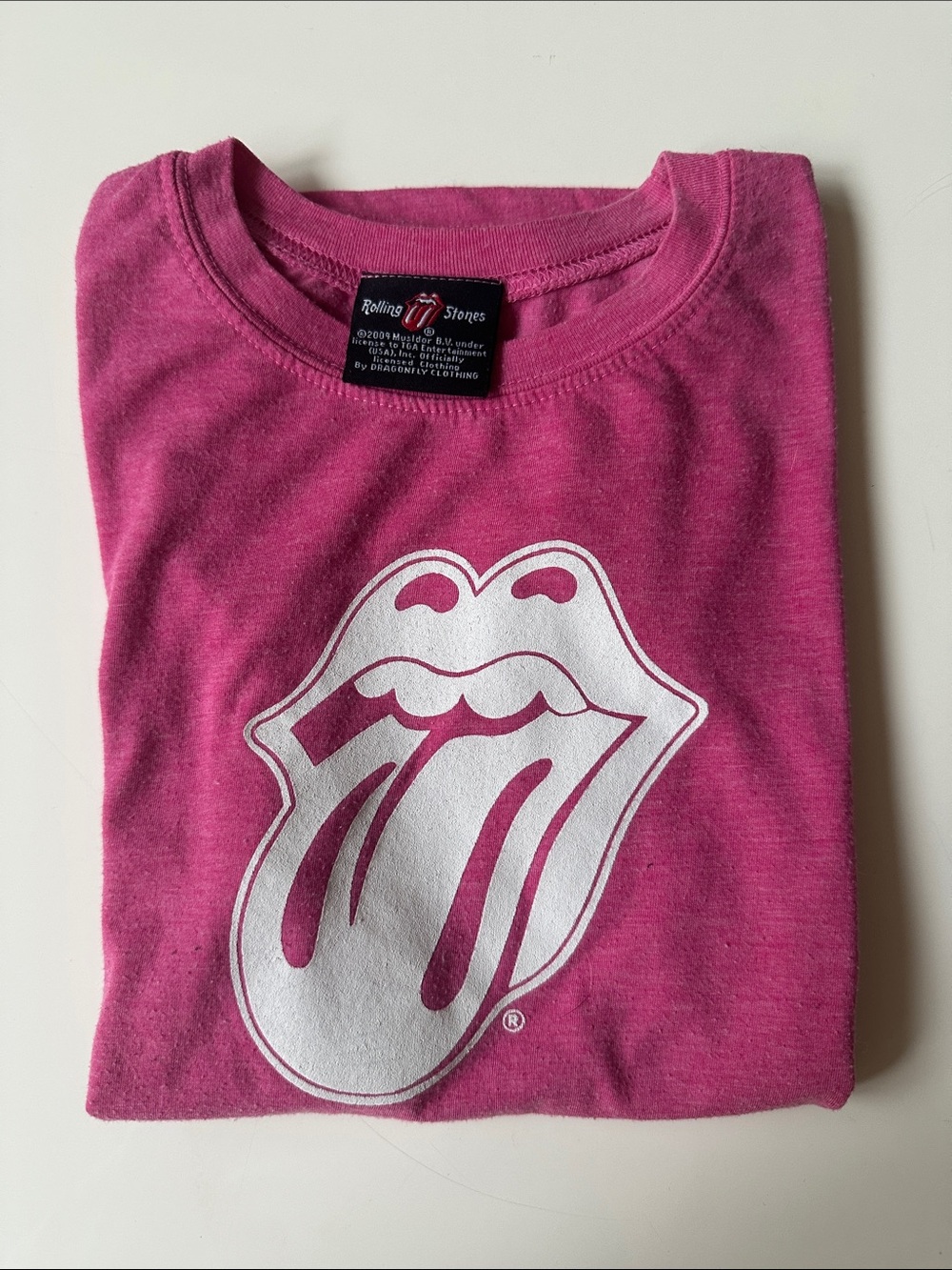 Vintage Rolling Stones Pink Tongue Logo Short Sleeve Tee